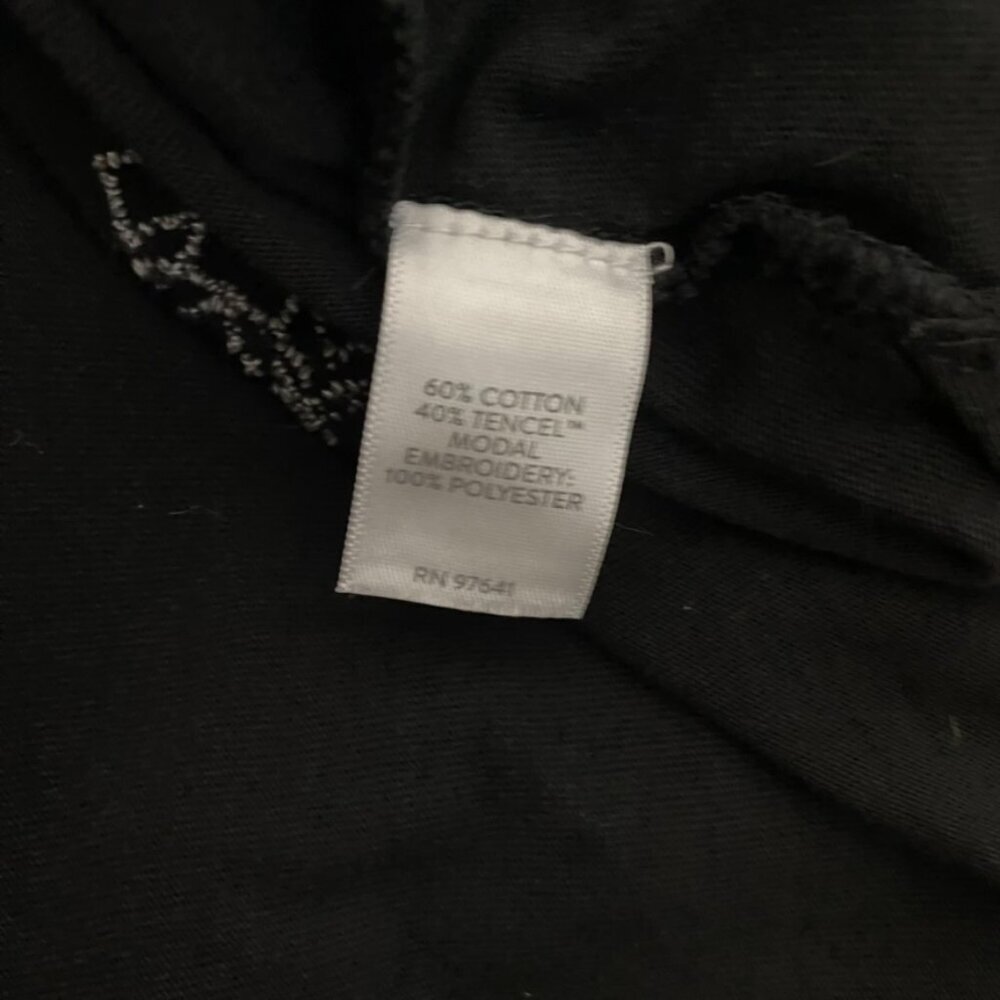 J. Jill V neck pullover tunic blouse black 3/4 sleeve cotton/tencel  3X - Picture 7 of 7